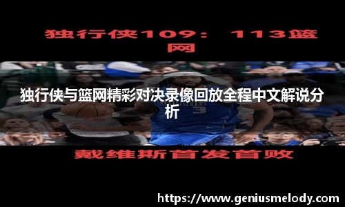 独行侠与篮网精彩对决录像回放全程中文解说分析